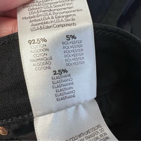 Mother The Mid Rise Dazzler Ankle Step Fray Jeans Denim in Not Guilty Black 24 - Picture 9 of 9